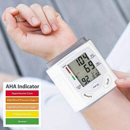 Automatic Wrist Blood Pressure Monitor – Battery Powered