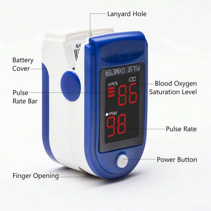 🔥Fingertip Pulse Oximeter – Portable SpO2 & O2 Monitor